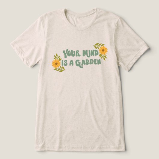 あなたの心は庭園 トライブレンドTシャツ (デザイン正面)