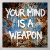 あなたの心は武器 Graffiti Quote ルネサンス ポスター (正面)