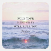 "あなたの心を支配するか、それはあなたを支配する" – 仏 スクエアシール (正面)