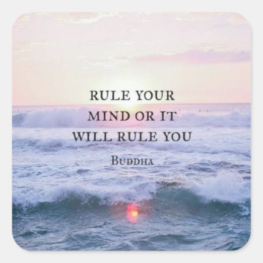 "あなたの心を支配するか、それはあなたを支配する" – 仏 スクエアシール (正面)