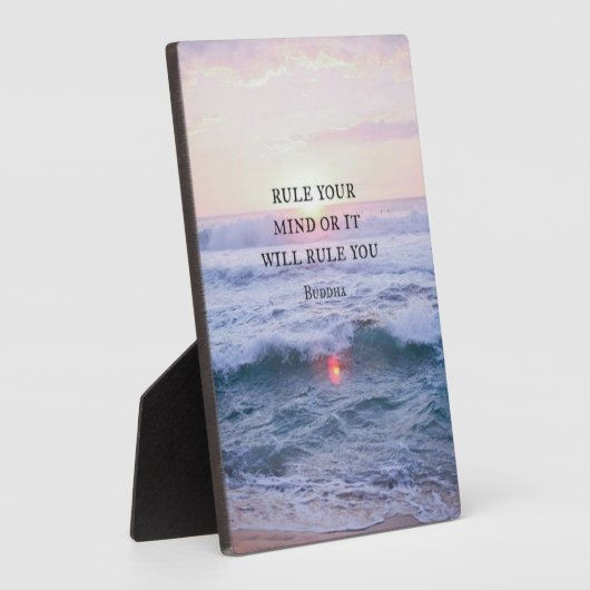 "あなたの心を支配するか、それはあなたを支配する" – 仏 フォトプラーク (側面)