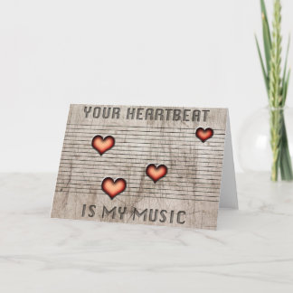 あなたの心拍は私の音楽romatic greetingcardです カード