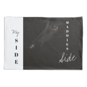 あなたの忠実なパートナー：カスタムブラックラボ写真 枕カバー (裏面)