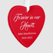 あなたの思い出メモリアルクリスマスハートオーナメント オーナメント (正面)