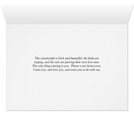 あなたの恋しく思愛するカードカントリー名勝絵を描 (内部横(下))