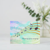 あなたの恋しく思歌うアクアかわいらしミュージカル ポストカード (スタンド正面)