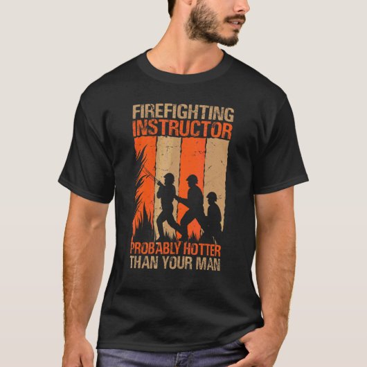 あなたの恋人よりかっこいい消防士トレーナー Tシャツ (正面)
