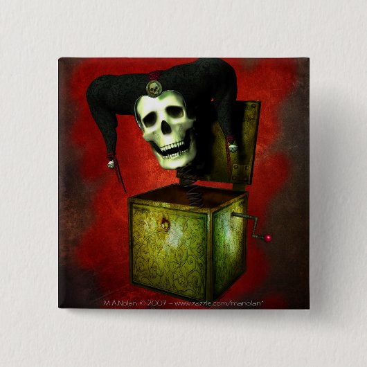 あなたの恐れボタンに直面して下さい 缶バッジ (正面)