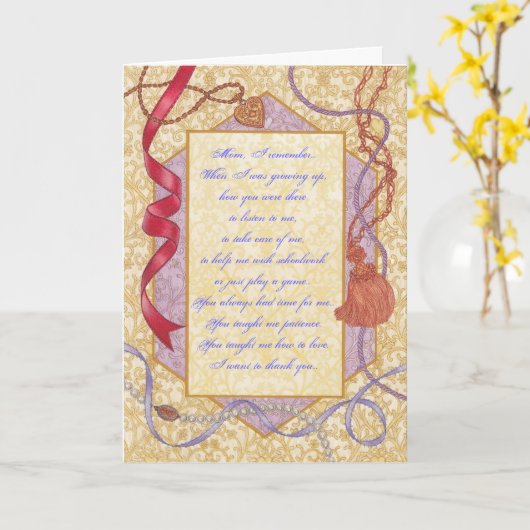 "あなたの息子からのお母さんに"、の母の日カード カード (黄色い花)