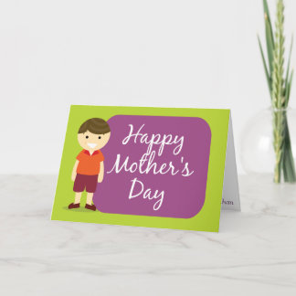 あなたの息子からの幸せな母の日 カード