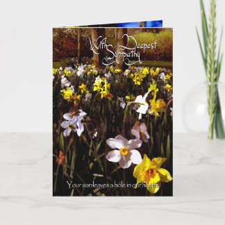 あなたの息子は私達のハートの穴、悔やみや弔慰を残します カード