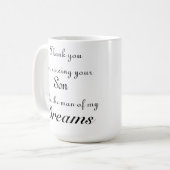 あなたの息子を私の人があるために育てるためにありがとう コーヒーマグカップ (正面左)