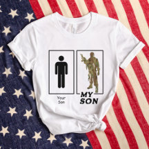 あなたの息子マイソン迷彩柄兵士おもしろい軍隊親