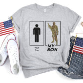 あなたの息子マイソン迷彩柄兵士おもしろい軍隊親 Tシャツ