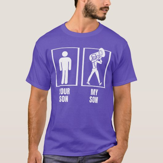 あなたの息子私の息子ばか 父 母 面白いギフト Tシャツ (正面)
