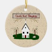 あなたの恵みのオーナメントを数えて下さい セラミックオーナメント (正面)