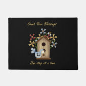 あなたの恵みのドアマットを数えて下さい(あなたの色を選んで下さい) ドアマット (正面)