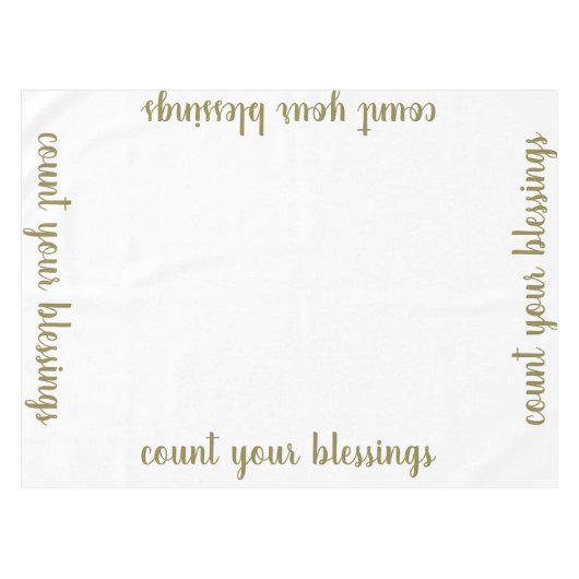 あなたの恵みの休日の感謝祭の装飾を数えて下さい テーブルクロス (正面(横))