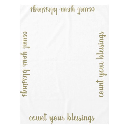 あなたの恵みの休日の感謝祭の装飾を数えて下さい テーブルクロス (正面)