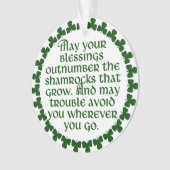 あなたの恵みはアイルランド語シャムロックを数で圧倒するように オーナメント (正面)