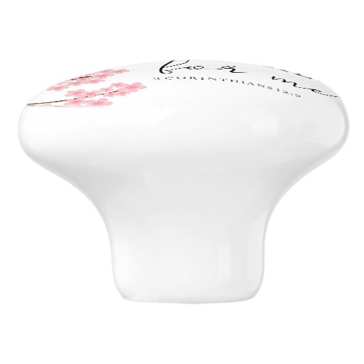 あなたの恵みは十分です 聖書 桜 セラミックノブ (側面)