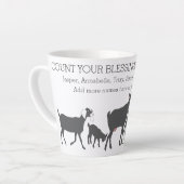 あなたの恵みをカウントあなたのヤギ群ラテマググ カフェラテマグ (左アングル)