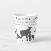 あなたの恵みをカウントあなたのヤギ群ラテマググ カフェラテマグ (正面)