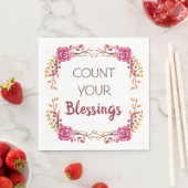 あなたの恵みを数える感謝祭ディナーパーティー スタンダードランチョンナプキン (インサイチュ)