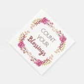 あなたの恵みを数える感謝祭ディナーパーティー スタンダードランチョンナプキン (角)