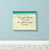 あなたの恵みを石の引用文で彫る キャンバスプリント (インサイチュ (ウッドフロア))