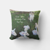 あなたの恵みシェットランド・シープドッグおよびヒツジを数えて下さい クッション (正面)