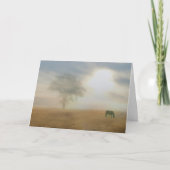 あなたの悔やみや弔慰の馬および太陽カードをありがとう サンキューカード (正面)