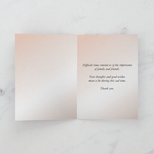 あなたの悔やみや弔慰をありがとう サンキューカード (内部)