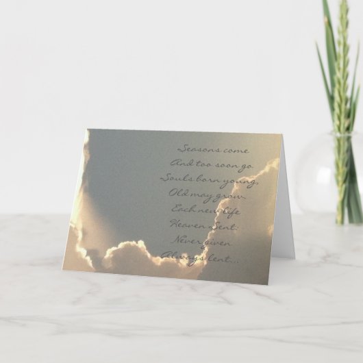 あなたの悔やみや弔慰を提供。 カード (正面)