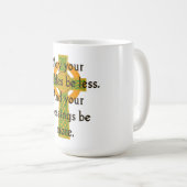 あなたの悩みが少ないかどうか – アイルランド引用文 コーヒーマグカップ (正面右)