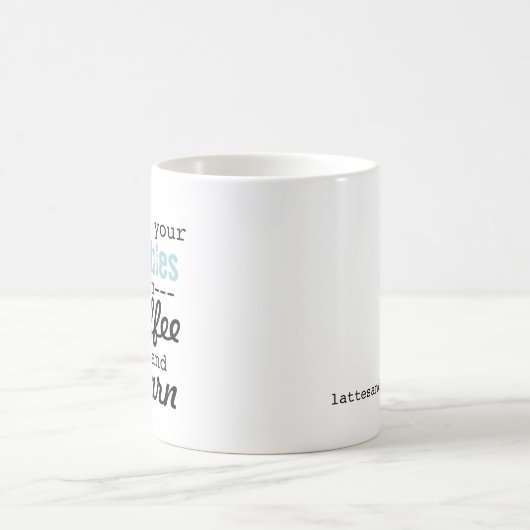 あなたの悩みのマグを浸して下さい コーヒーマグカップ (中央)