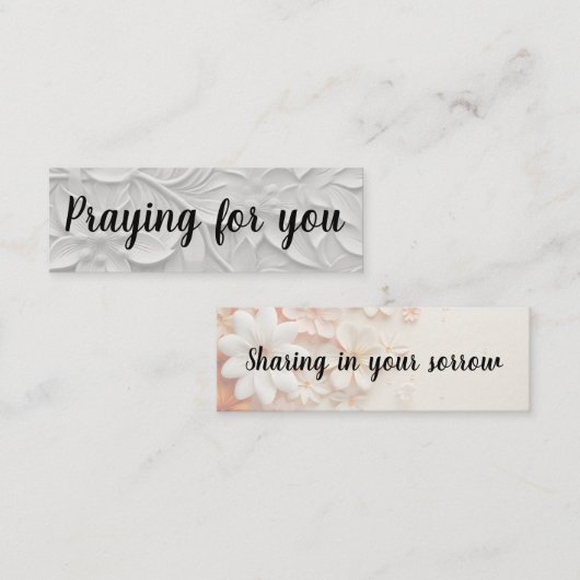 あなたの悲しみと祈あなたの為に分け スキニー名刺 (正面/裏面)