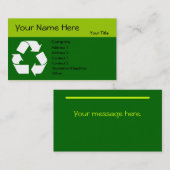 あなたの情報のリサイクルの名刺 名刺 (正面/裏面)