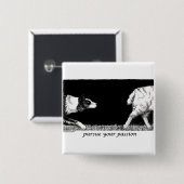 あなたの情熱のボーダーコリーを追求して下さい 缶バッジ (正面&裏面)