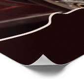 あなたの情熱を見つける赤い車の切り取ったフレームフォト ポスター (角)