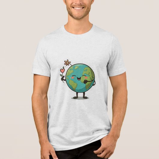 あなたの惑星を愛する トライブレンドＴシャツ (正面)