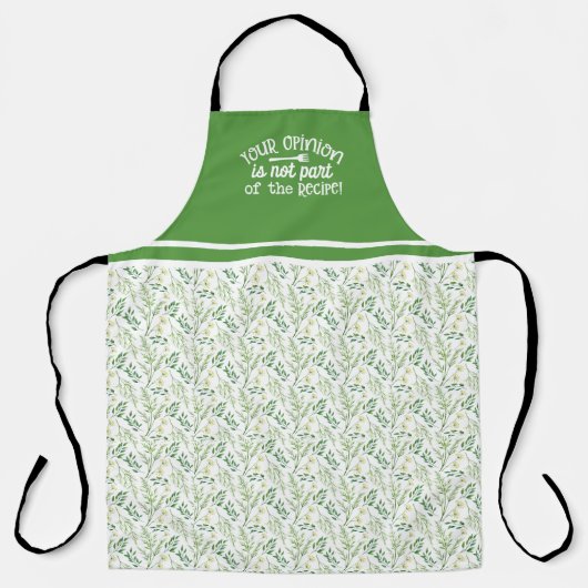 あなたの意おもしろい見は、エプロンの一部ではありません。/あなたの意見は、レシピのエプロンの一部では エプロン (正面)