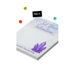 あなたの意図をクリスタルをテーマにしたパステルに設定 ノートパッド