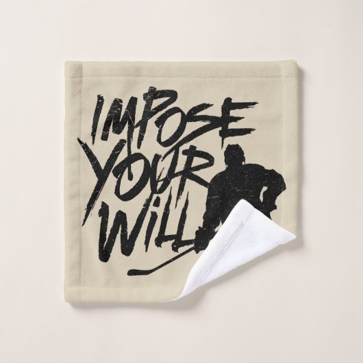 あなたの意志を押し付ける（ホッケー） バスタオルセット (ウォッシュタオル)