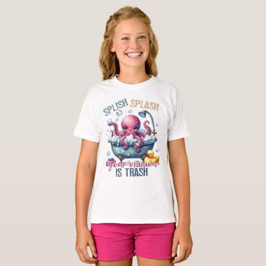 あなたの意見なんてゴミ以下です スプラッシュ Tシャツ (正面フル)