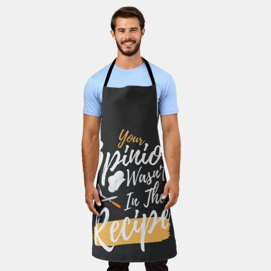あなたの意見はレシピ料理愛好家ではなかった エプロン (着用した状態)