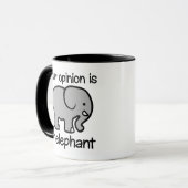 あなたの意見はIrrelephantのコーヒー・マグです マグカップ (正面左)