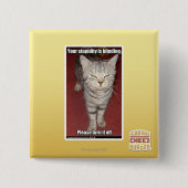 あなたの愚かさは2つを盲目にしています 缶バッジ (正面)