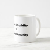 あなたの愚かさ、=、私の雇用保証 コーヒーマグカップ (正面右)