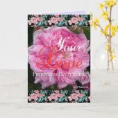 あなたの愛が染みわたる ピンクローズの花言葉カード カード (黄色い花)